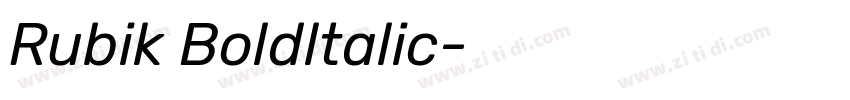 Rubik Boldltalic字体转换